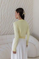 Cardi Season Longsleeve-Cardigan Gelb