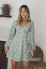 Garten-Chic Minikleid Grün