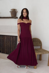 Sparkle Somewhere New Maxikleid Wein