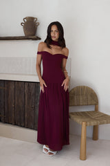 Sparkle Somewhere New Maxikleid Wein