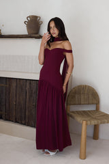 Sparkle Somewhere New Maxikleid Wein