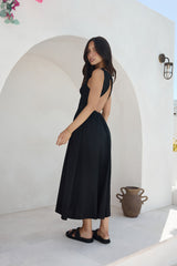 Maxikleid Chasing Daylight Schwarz