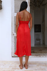 In This Lifetime Midikleid Rot