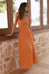 Maxikleid „Endless Travels“ in Orange