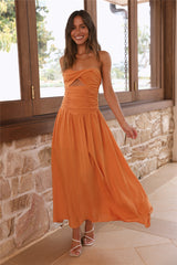 Maxikleid „Endless Travels“ in Orange
