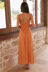Maxikleid „Endless Travels“ in Orange