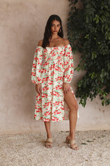 Love Affair Midikleid mit Blumenmuster