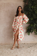 Love Affair Midikleid mit Blumenmuster