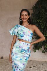 Serenity Crop Top Blau