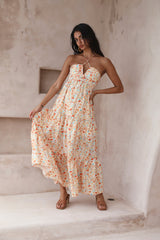 Maxikleid Sommerparadies orange