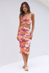 See Your Smile Midikleid Orange