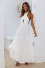 Maxikleid Sonnenblende Weiß