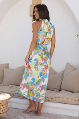 Gartenorchidee Maxikleid Blau