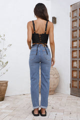 LEE Monique Korsettoberteil Black Denim