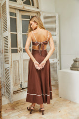 Sienna Breeze Maxikleid Schokolade Beige