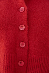 Vesper Langarm-Stricktop Rot
