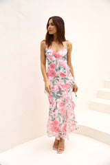 Gute Nacht Küsse Maxi-Kleid Rosa