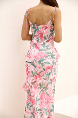 Gute Nacht Küsse Maxi-Kleid Rosa