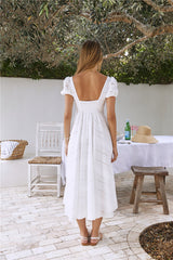 Geißblatt-Paradies Maxikleid Weiß