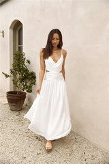Maxikleid „Azure Horizon“, Weiß