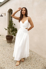 Maxikleid „Azure Horizon“, Weiß