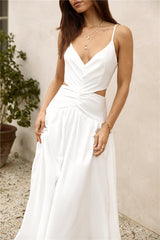 Maxikleid „Azure Horizon“, Weiß