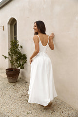 Maxikleid „Azure Horizon“, Weiß