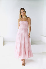 Renaissance Kunst Maxikleid Rosa