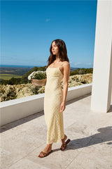 Wildblumen Maxikleid Gelb