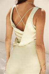 Freshen Up Maxikleid Satin Grün