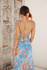 Maxikleid 'Peony Pillow' Blau