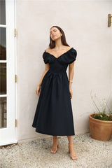Upon A Dream Midikleid Schwarz
