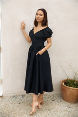 Upon A Dream Midikleid Schwarz