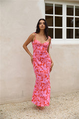 Mallorca Erinnerungen Maxikleid Pink
