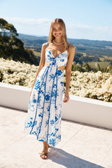 Maxikleid "Open Doors" Blau