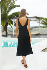 Maxikleid „Soft Silhouette“ Schwarz