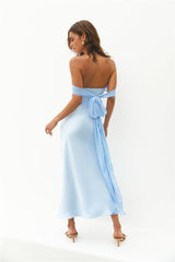Cleo Cove Trägerloses Maxikleid Blau