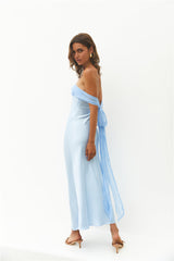 Cleo Cove Trägerloses Maxikleid Blau