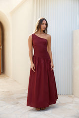 Lexi Love One-Shoulder Maxikleid Rot