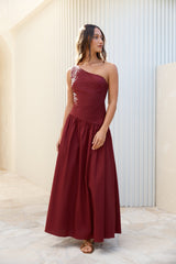 Lexi Love One-Shoulder Maxikleid Rot
