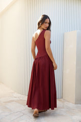 Lexi Love One-Shoulder Maxikleid Rot