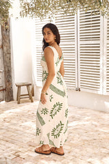Maxikleid "Urlaub ruft" Grün