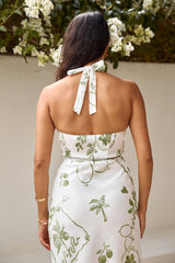 Over The Hedges Halter-Crop-Top Grün