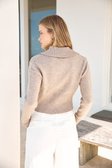 Chai Latte Strickoberteil Braun