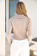 Chai Latte Strickoberteil Braun