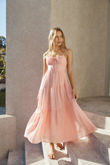 Vacay Breeze Maxikleid Rosa