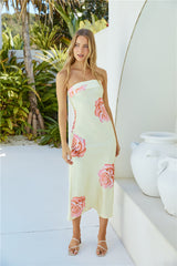 Summer Love trägerloses Maxikleid Gelb