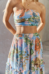 Pariser Auszeit Bandeau-Top Blumenmuster