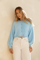 Cloud Nine Flauschiger Cardigan Blau