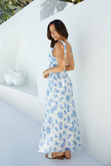 Maxikleid Rosewood Meadow Blau